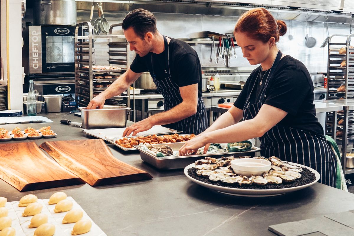 Chef Mara Okafor at the kiln